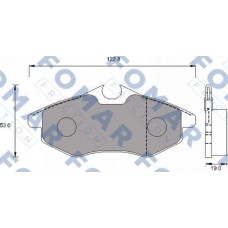 FO 924581 FOMAR Friction Комплект гальмівних колодок дисковий гальм