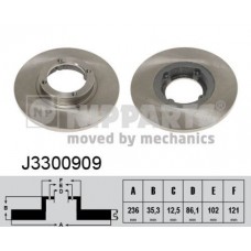 J3300909 NIPPARTS Гальмівний диск