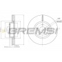 CD7835V BREMSI Гальмівний диск