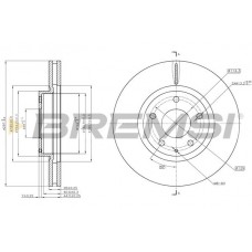 CD8463V BREMSI Гальмівний диск