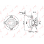 WH1107 LYNXAUTO Комплект підшипника ступиці колеса