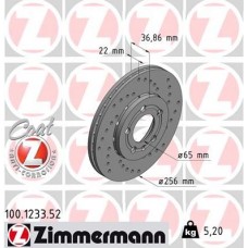 100.1233.52 ZIMMERMANN Гальмівний диск