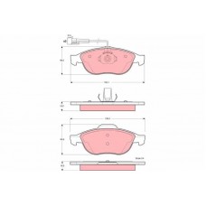 GDB1337 TRW Комплект гальмівних колодок дисковий гальм