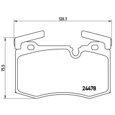 P 06 068 BREMBO Комплект гальмівних колодок дисковий гальм
