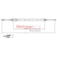 11.6808 METZGER Тросик, cтояночный тормоз