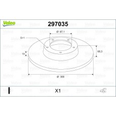 297035 VALEO Гальмівний диск
