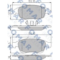FO 929981 FOMAR Friction Комплект гальмівних колодок дисковий гальм