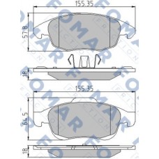FO 929981 FOMAR Friction Комплект гальмівних колодок дисковий гальм