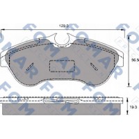 FO 693681 FOMAR Friction Комплект гальмівних колодок дисковий гальм