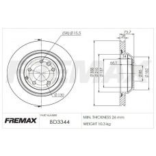 BD3344 FREMAX BRAKE DISC HIGH CARBON
