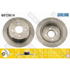6015614 GIRLING Гальмівний диск