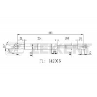 GF-2413 ZEKKERT Газова пружина кришка багажника