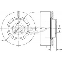 TX 73-14 TOMEX Brakes Гальмівний диск