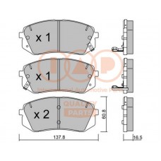 704-07002P IAP QUALITY PARTS Комплект гальмівних колодок дисковий гальм