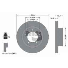 BDS1706 BENDIX Braking Гальмівний диск
