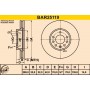 BAR25119 BARUM Гальмівний диск
