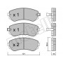 22-0304-0 METELLI Комплект гальмівних колодок дисковий гальм