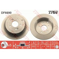 DF6690 TRW Гальмівний диск