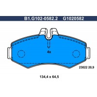 B1.G102-0582.2 GALFER Комплект гальмівних колодок дисковий гальм