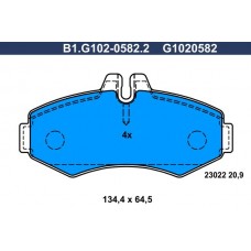 B1.G102-0582.2 GALFER Комплект гальмівних колодок дисковий гальм