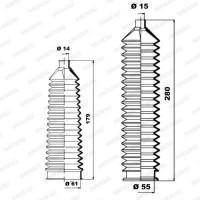K150174 MOOG Комплект пильника рульове управління