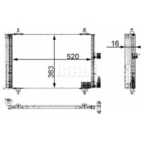 AC 350 000S MAHLE Конденсатор кондиціонера
