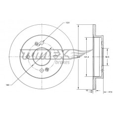 TX 73-37 TOMEX Brakes Гальмівний диск
