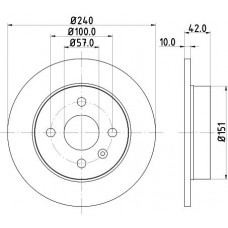 8DD 355 106-091 HELLA Гальмівний диск