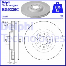 BG9336C DELPHI Гальмівний диск