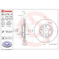 09.C176.11 BREMBO Гальмівний диск