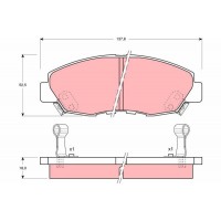 GDB894 TRW Комплект гальмівних колодок дисковий гальм