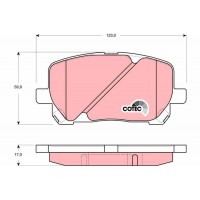 GDB3315 TRW Комплект гальмівних колодок дисковий гальм