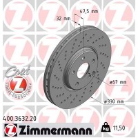 400.3632.20 ZIMMERMANN Гальмівний диск