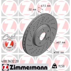 400.3632.20 ZIMMERMANN Гальмівний диск