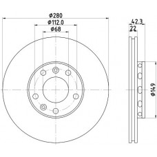 8DD 355 113-321 HELLA Гальмівний диск