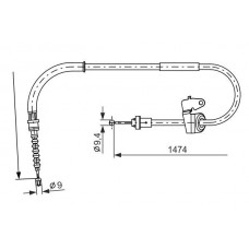 1 987 482 229 BOSCH Тросик, cтояночный тормоз