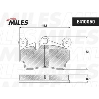 E410050 MILES Комплект гальмівних колодок дисковий гальм