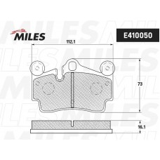 E410050 MILES Комплект гальмівних колодок дисковий гальм