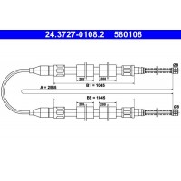 24.3727-0108.2 ATE Тросик, cтояночный тормоз