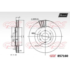 857160 MAXTECH Гальмівний диск