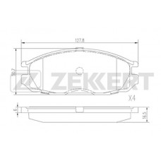 BS-2162 ZEKKERT КомплеК т гальмівних колодок, дискове гальмо