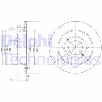 BG2633C DELPHI Гальмівний диск