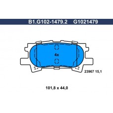 B1.G102-1479.2 GALFER Комплект гальмівних колодок дисковий гальм