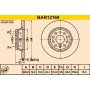 BAR12169 BARUM Гальмівний диск