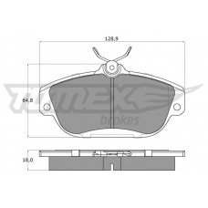 TX 14-01 TOMEX Brakes Комплект гальмівних колодок дисковий гальм