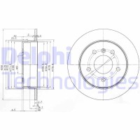 BG3710 DELPHI Гальмівний диск