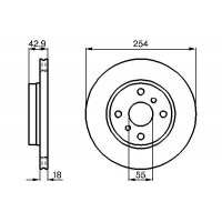 0 986 478 585 BOSCH Гальмівний диск