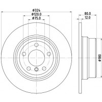 8DD 355 127-651 HELLA PAGID Гальмівний диск