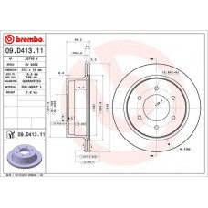 09.D413.11 BREMBO Гальмівний диск