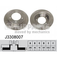 J3308007 NIPPARTS Гальмівний диск